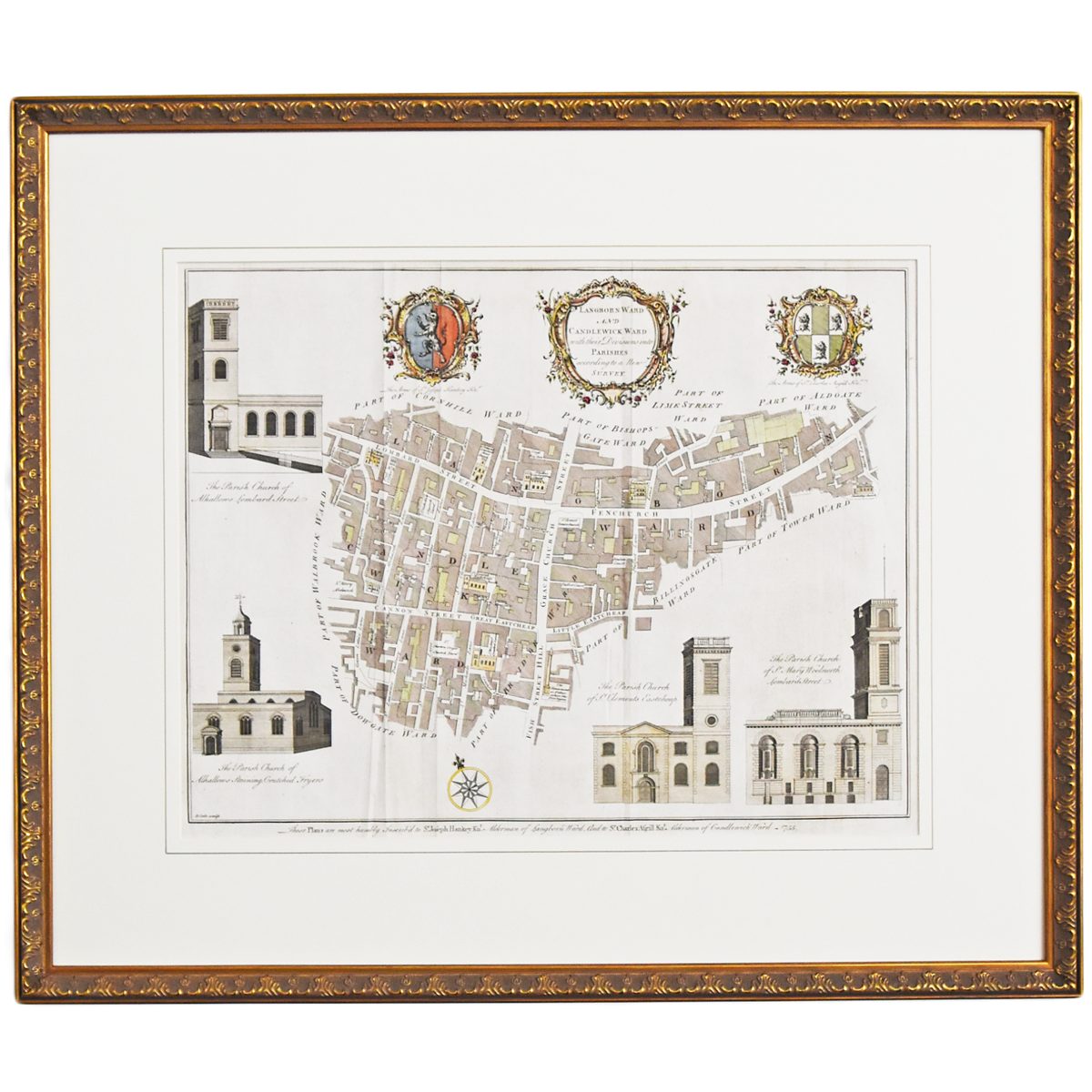 アンティークマップ 原本（額装つき） – LANGBORN WARD AND CANDLEWICK