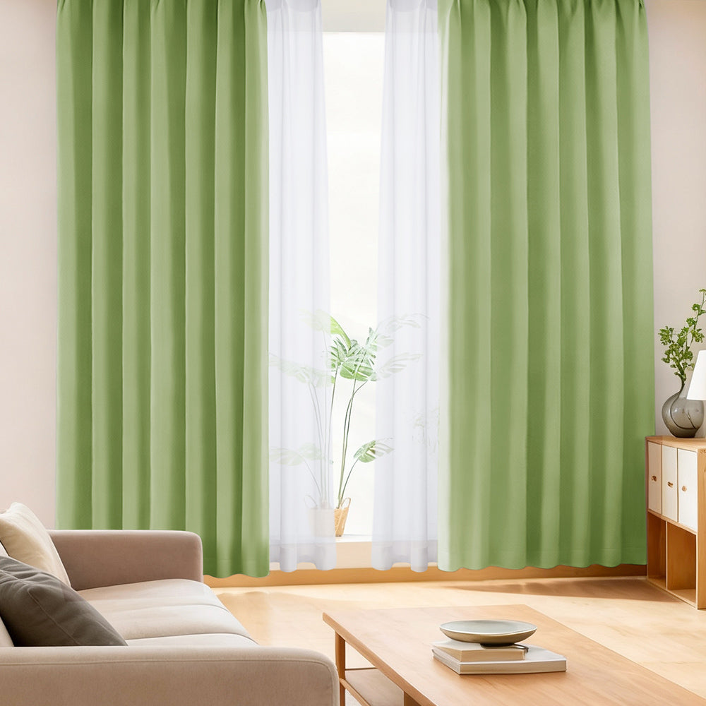 AIFY 1級 遮光カーテン 4枚セット(レース付) 幅150cm 丈135cm～230cm