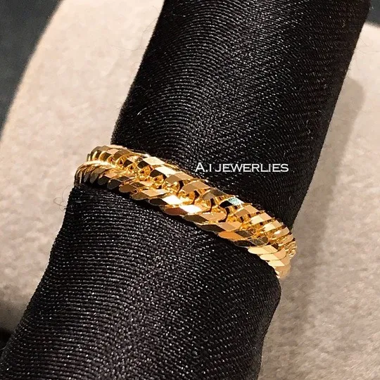 K18 18金 喜平 12面トリプル リング ソフトタイプ 4mm幅 16号から23号