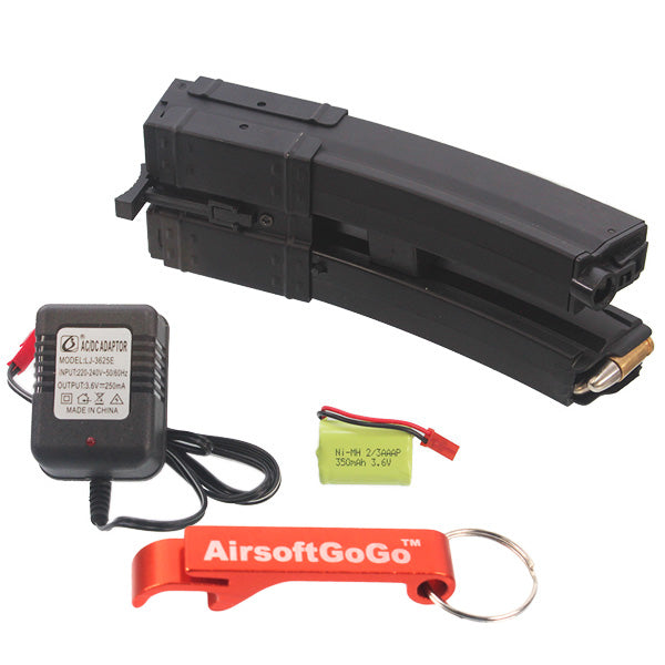 MP5 電動ガン用Battleaxe Dual 650連電動自動巻きのマガジンBATTLEAXE