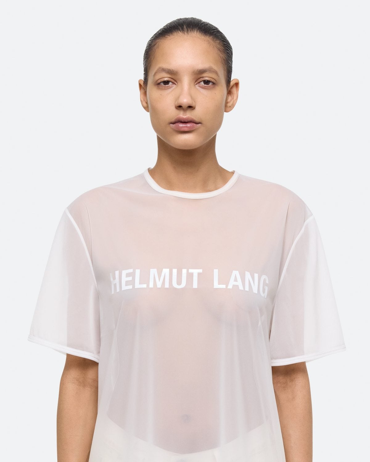 Helmut Lang Sheer Logo Tee | HELMUTLANG.COM