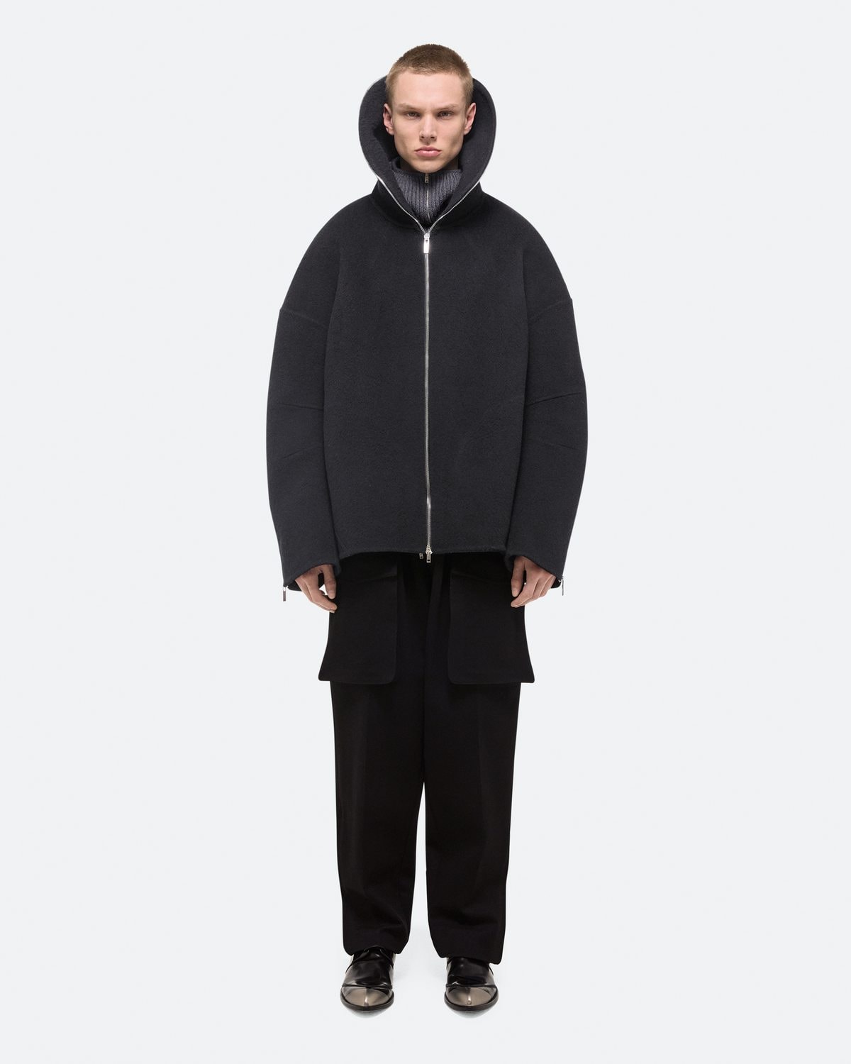 Helmut Lang Double-Faced Cocoon Zip-Up | HELMUTLANG.COM