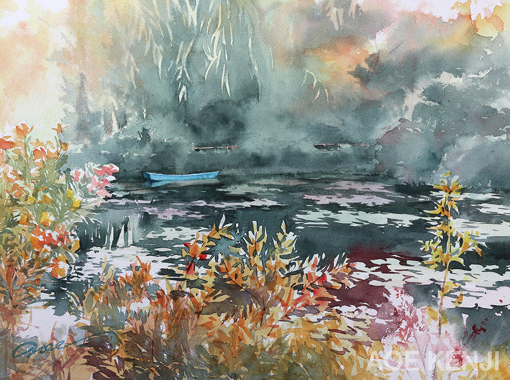 モネの庭｜WORKS - Landscape｜水彩教室、絵画教室（奈良／大阪／東京