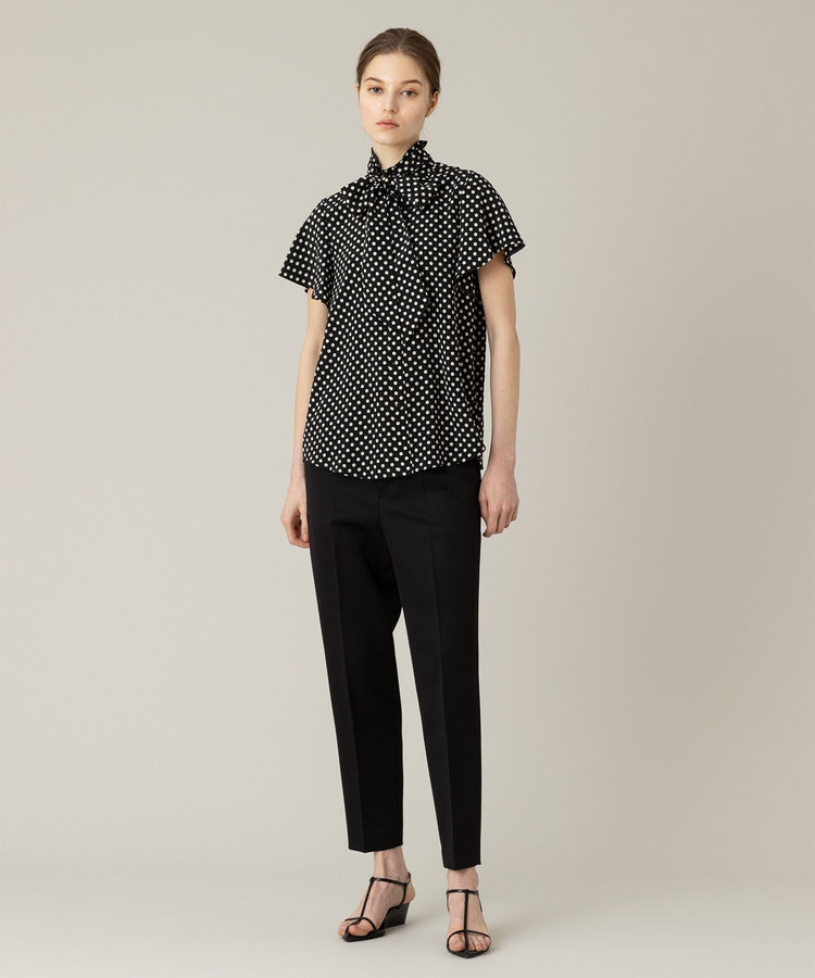 ◇【LOULOU WILLOUGHBY】デシンドットフレアスリーブブラウス