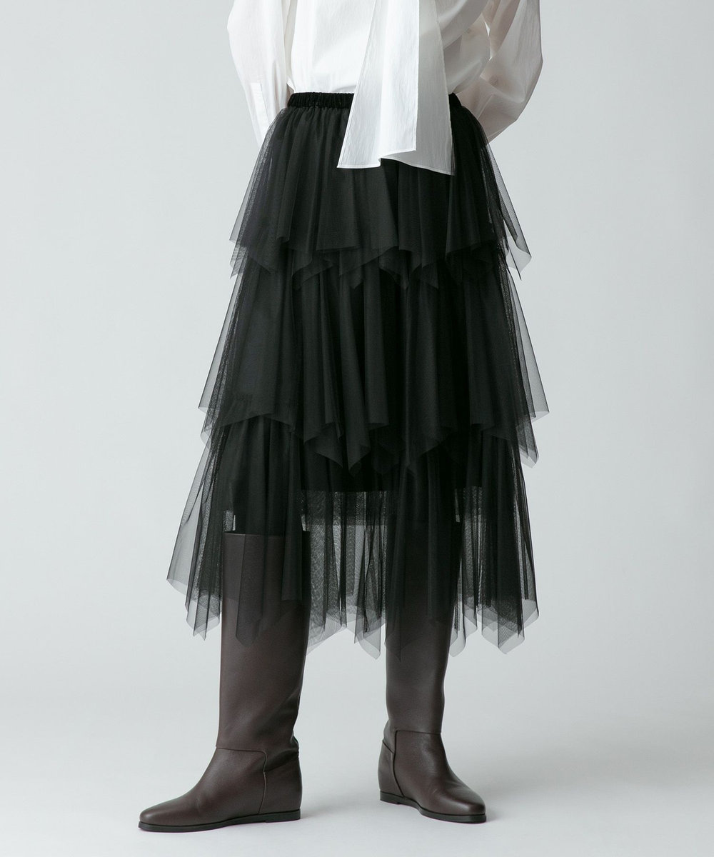 ◇ソフトチュールティアードスカート|allureville OFFICIAL SITE