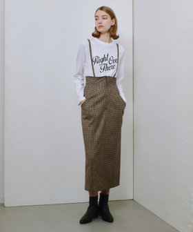 セットアップ対応可能】ガンクラブチェックジップスカート|allureville