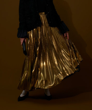 メタリック切替プリーツスカート|allureville OFFICIAL SITE / ONLINE