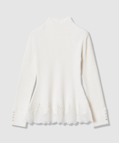 レースドッキングリブプルオーバー|allureville OFFICIAL SITE