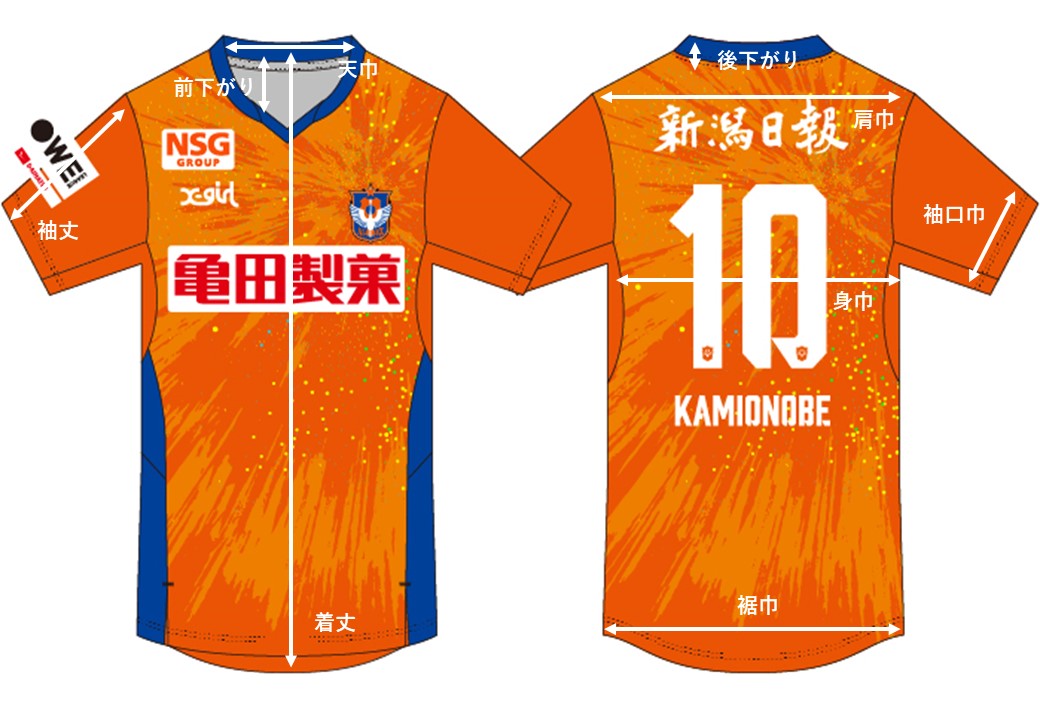 アルビレックス新潟 2025年 GK2nd ユニフォーム 背番号21 田代