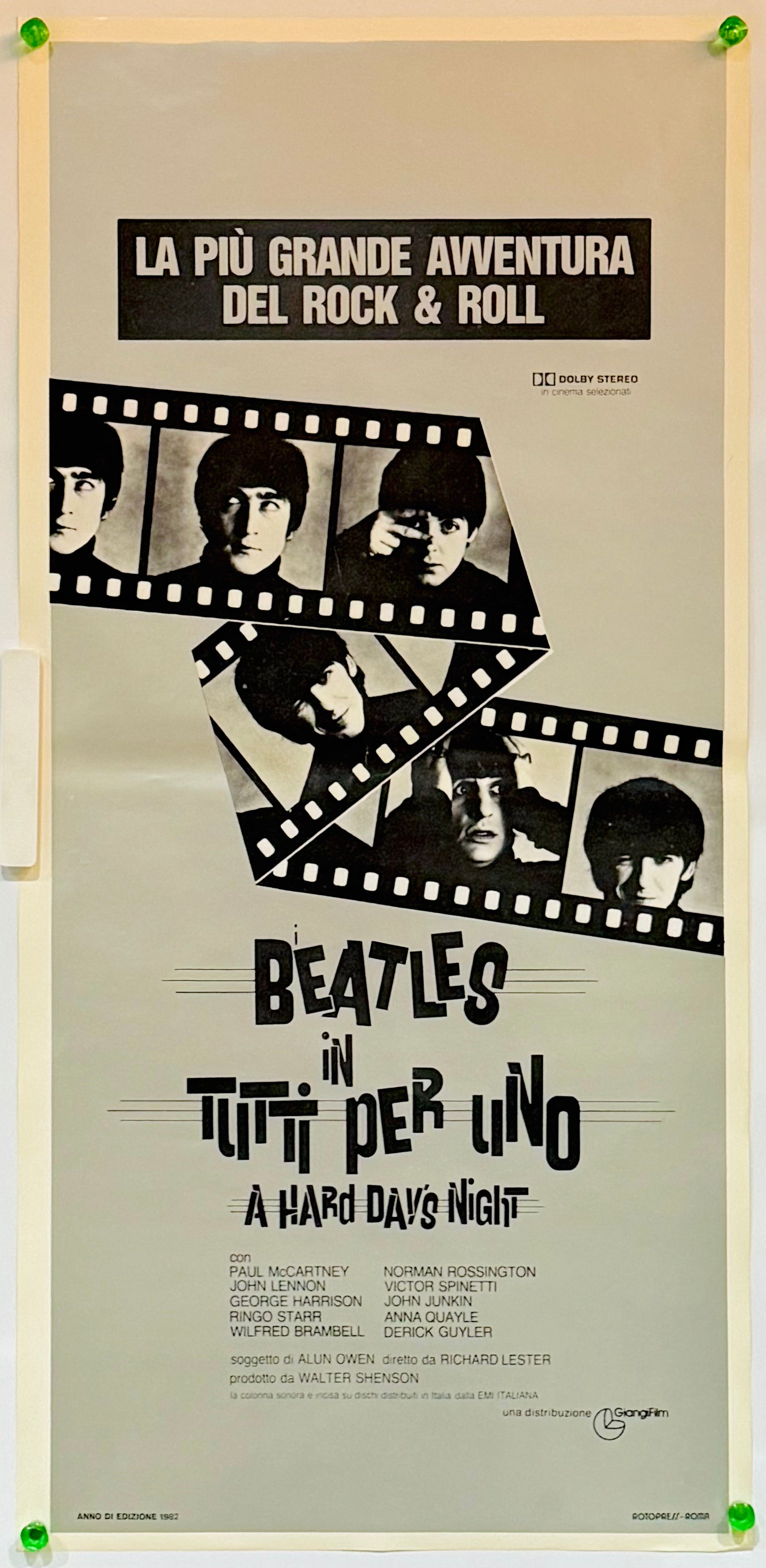 ビートルズ ハード・デイズ・ナイト B2ポスター ビートルズ ハード