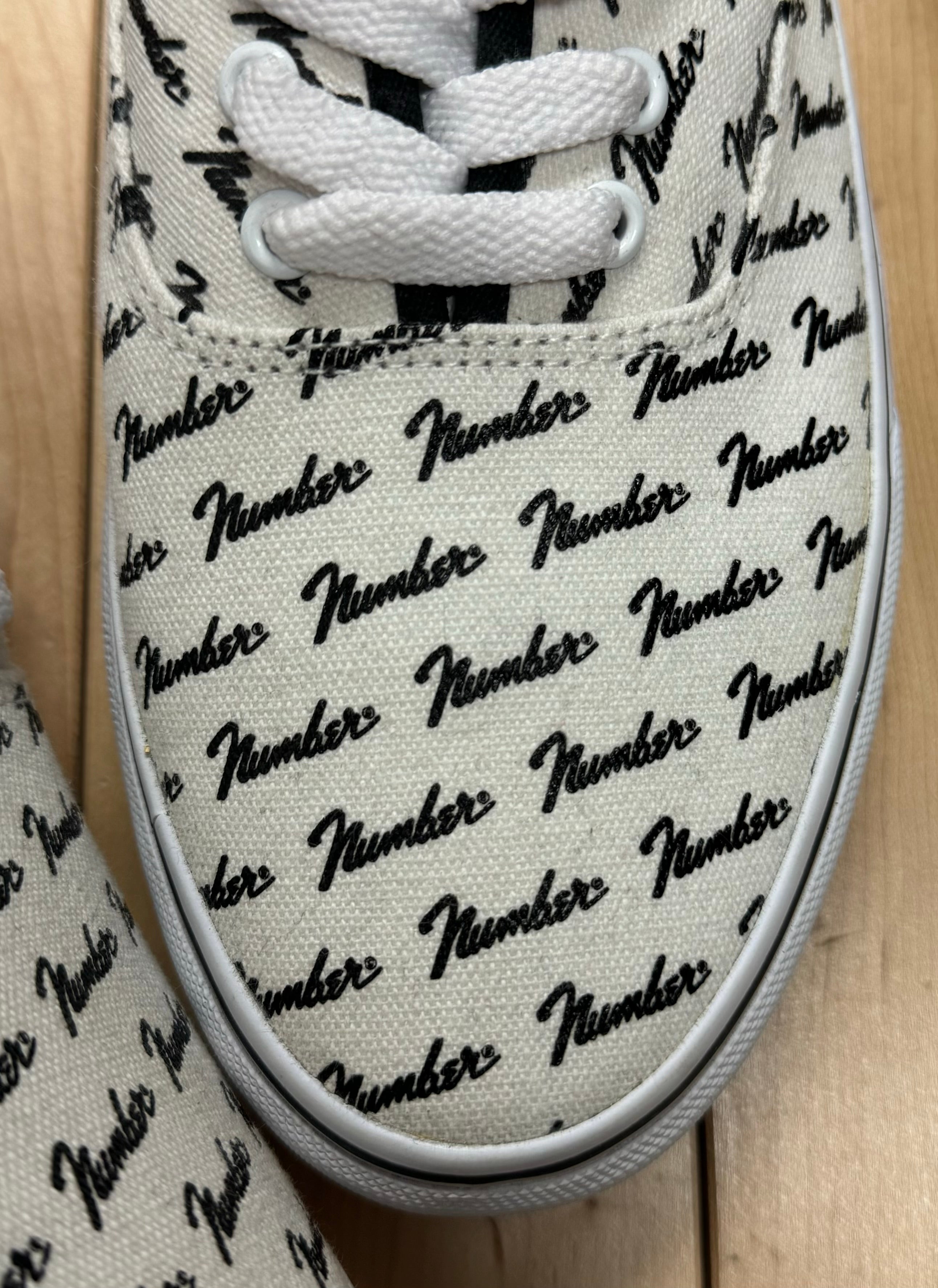 Number (N)ine Fender Logo 'Era' White Low Top Sneakers – Alex