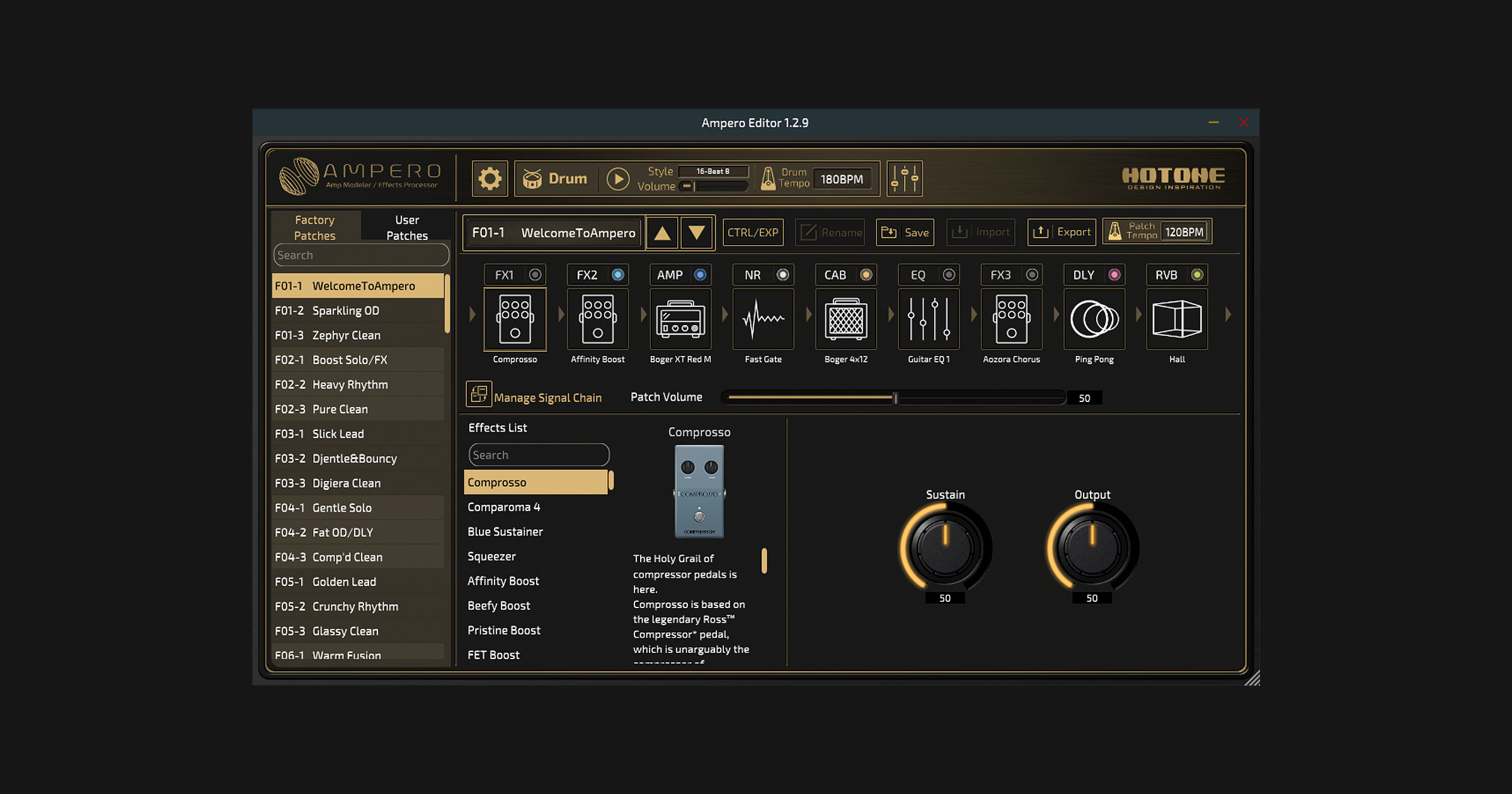 HOTONE | AMPERO | マルチ・エフェクター | 製品情報