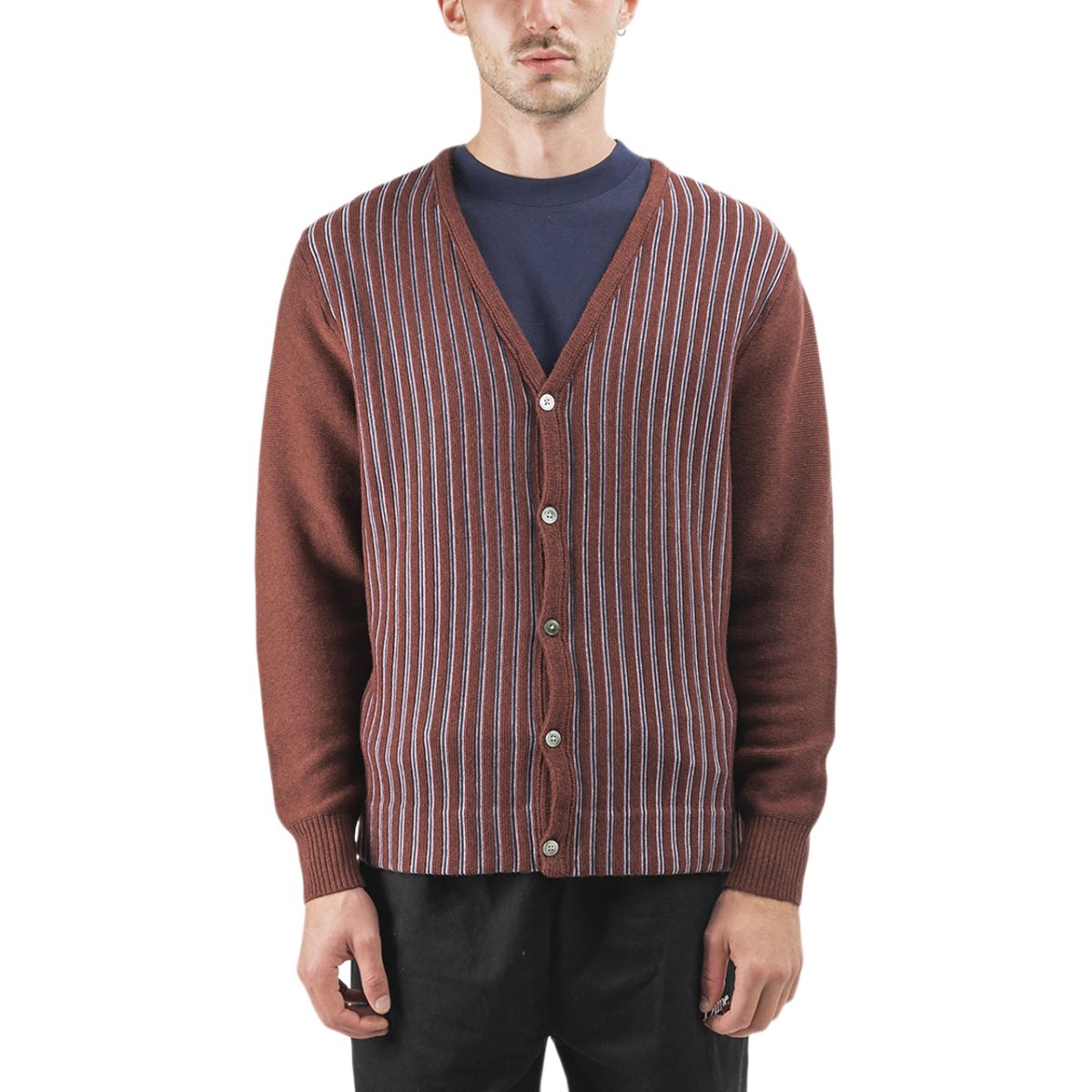 Stüssy Stripe Cardigan (Burgundy) 217048-0615 – Allike Store
