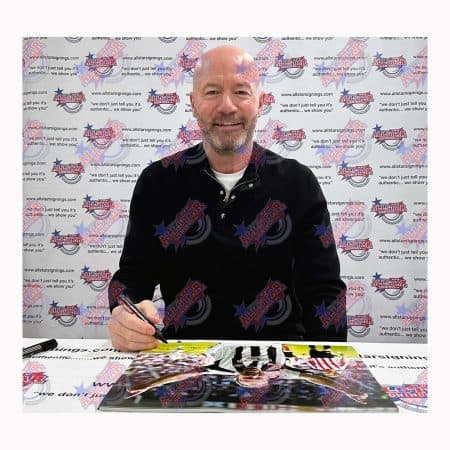 アラン・シアラーのサイン入り 16×12 ニューカッスル・ユナイテッドの