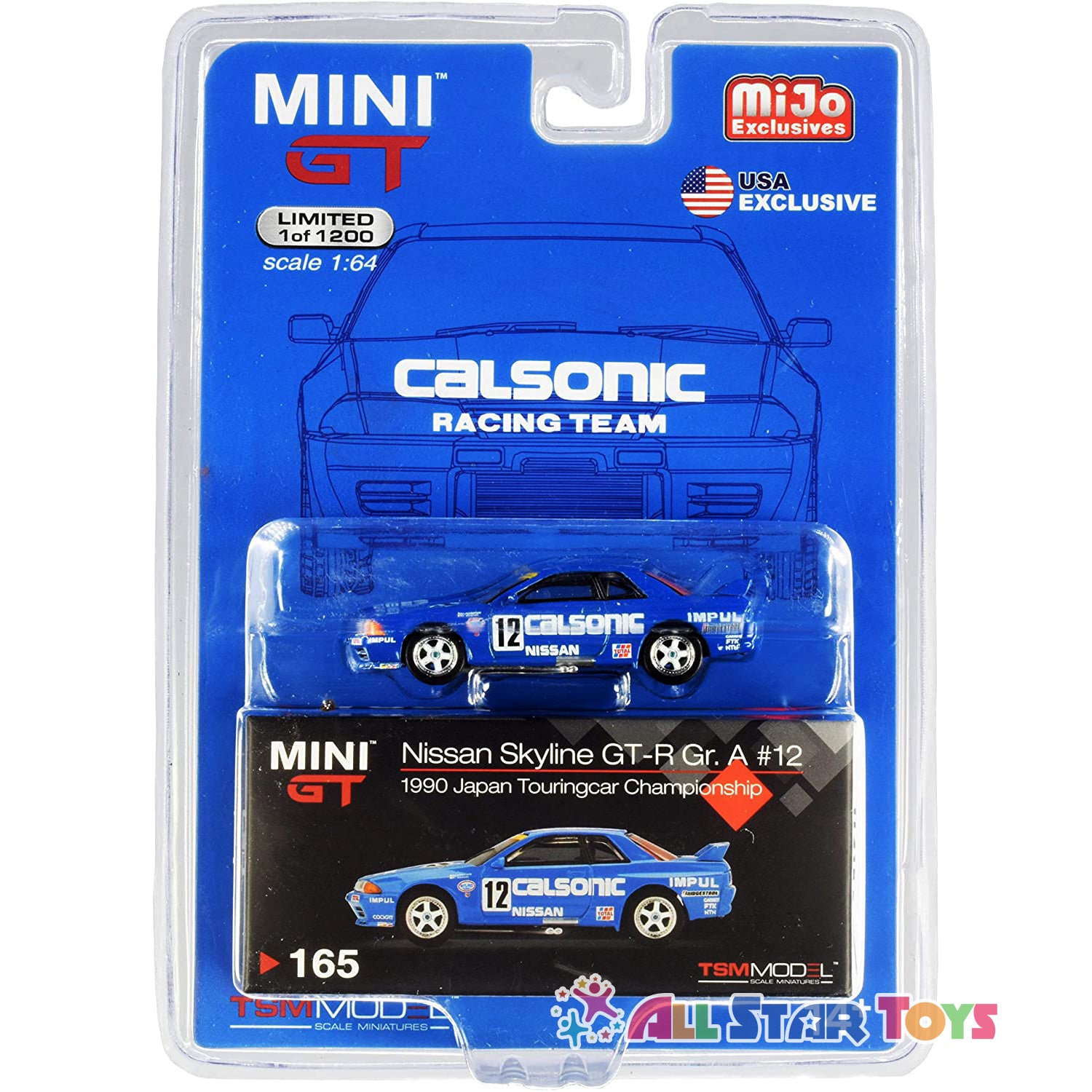 TSM 1:64 MINI GT Calsonic Nissan Skyline GT-R Gr.A #12 1990 Japan
