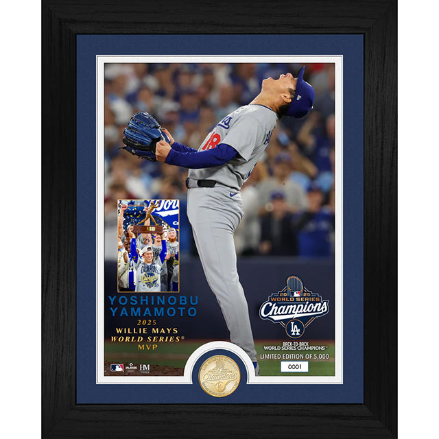 山本由伸 2025 ワールドシリーズMVPモデル 海外取寄 額入りコラージュ