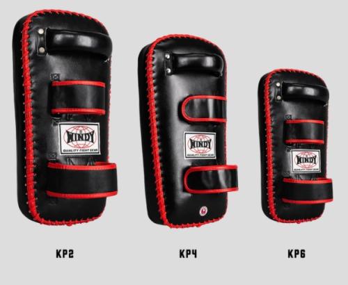WINDY キックボクシング キックミット ブラック&レッド KP2 Lサイズの