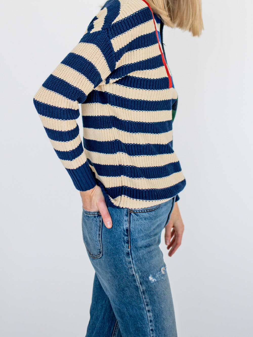 Columbia Colorblocked Striped Sweater for Tall Women | Amalli Talli