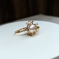 白蝶真珠13ミリ18金リング | 商品紹介 | 三重県伊勢の真珠なら天埜真珠