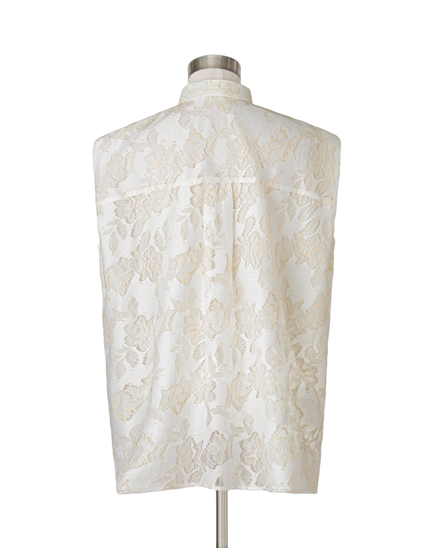 AMARC 大草直子さん レースノースリーブブラウス ホワイト レース