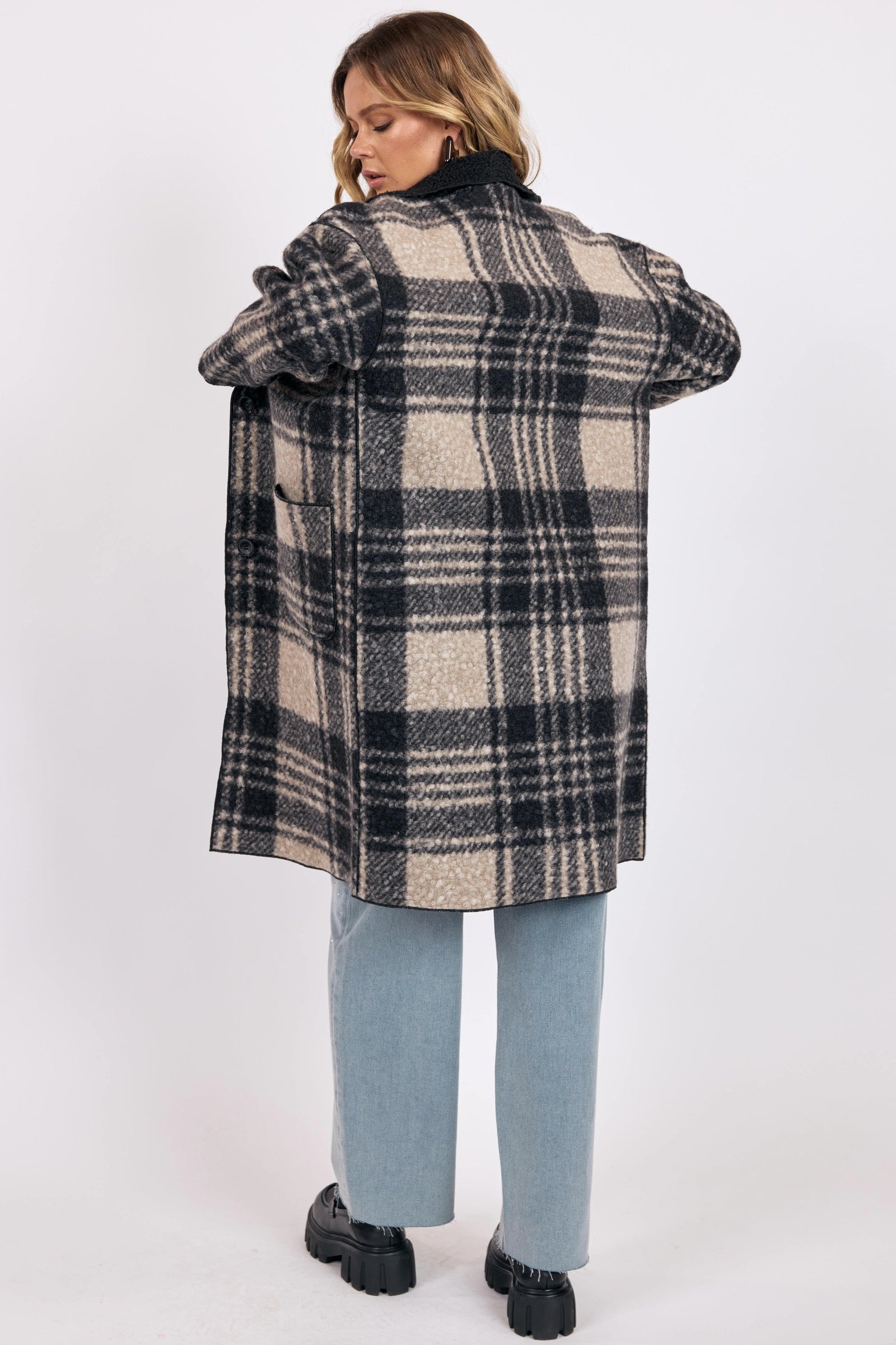 Sabrina Double Faced Plaid Coat | Sage The Label | Ambiance SF