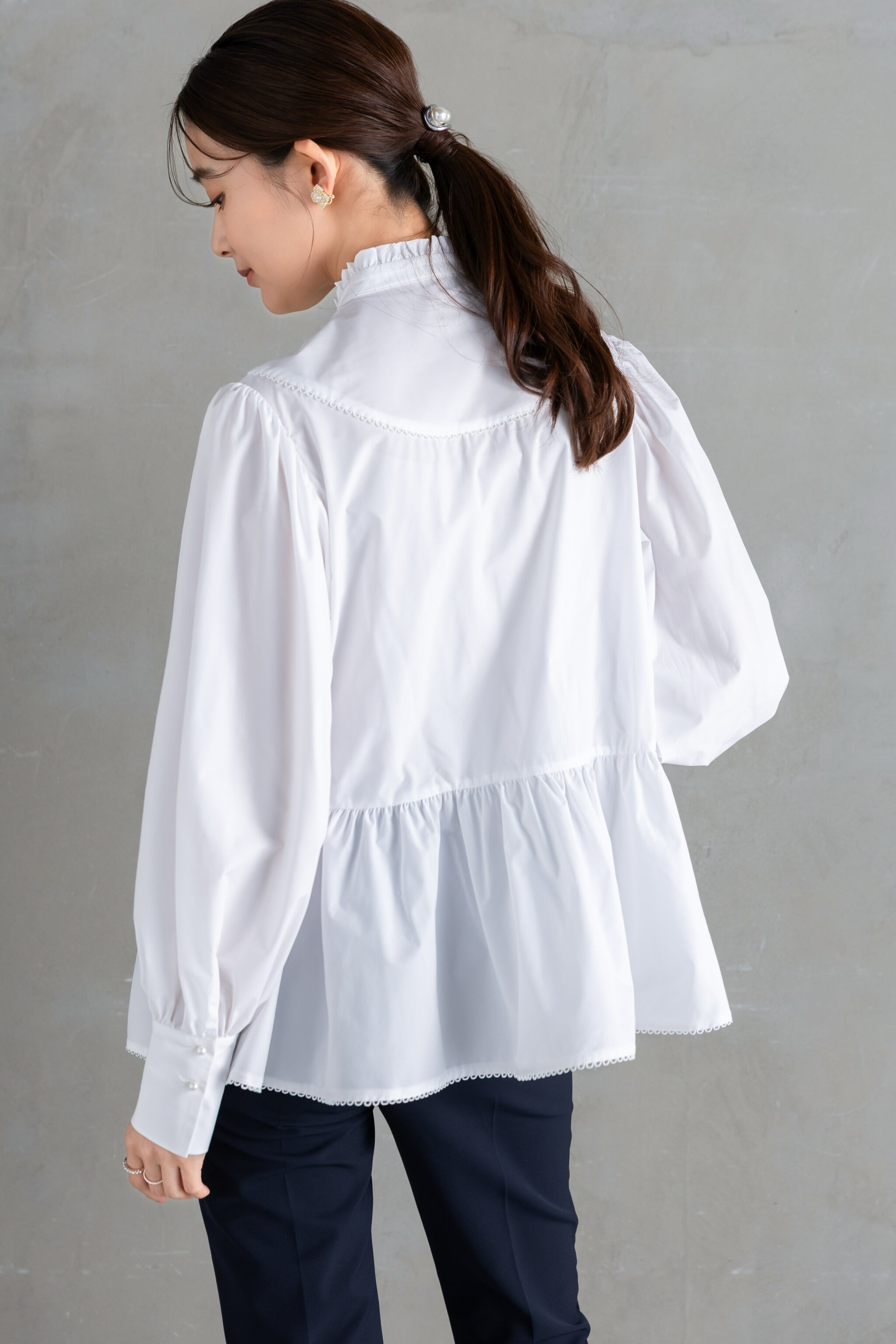 Keep clean】フリルカラーピンタックチュニックブラウス – Ame no chi Hare