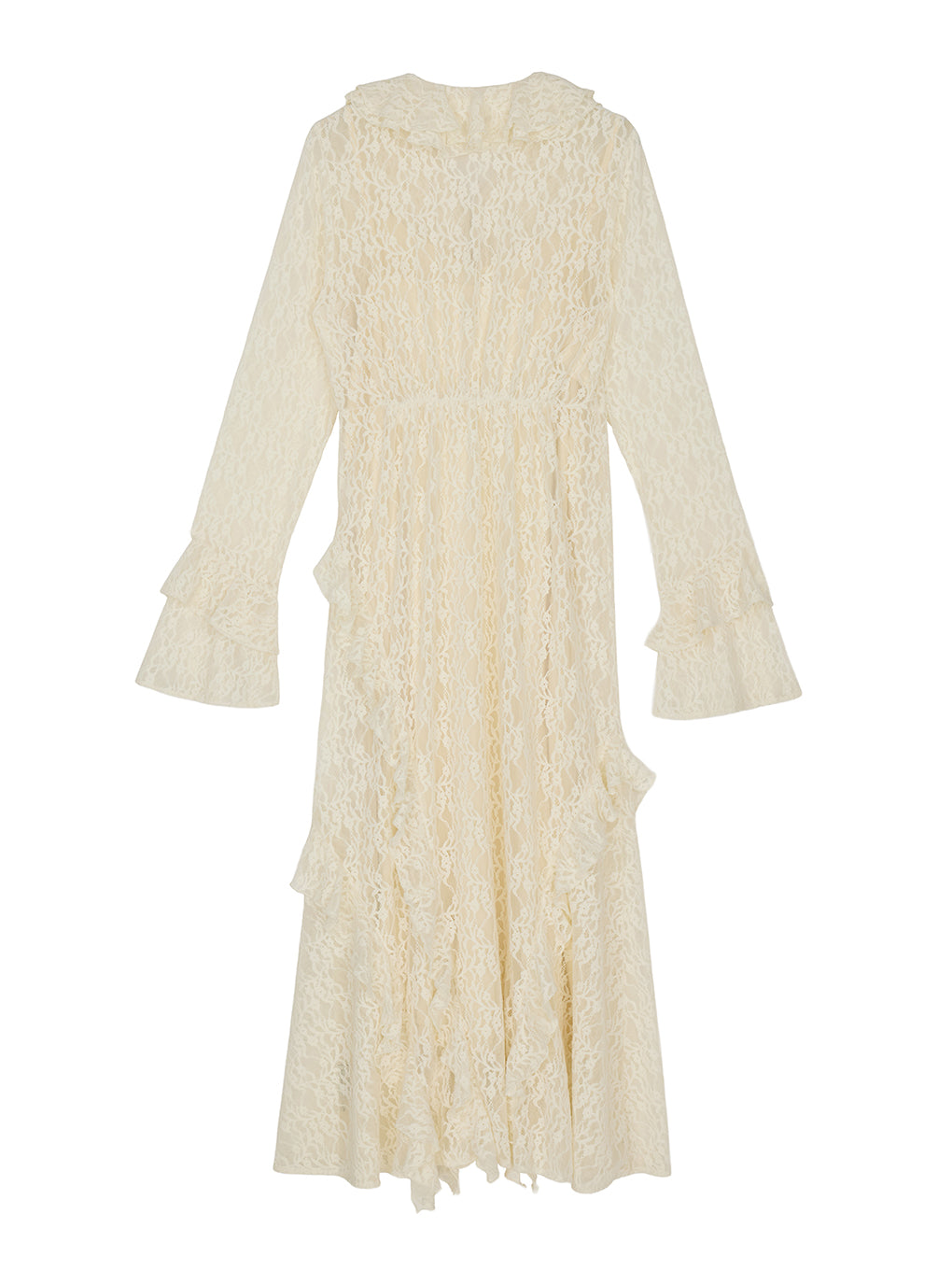 UND 2WAY CUT LACE FRILL DRESS