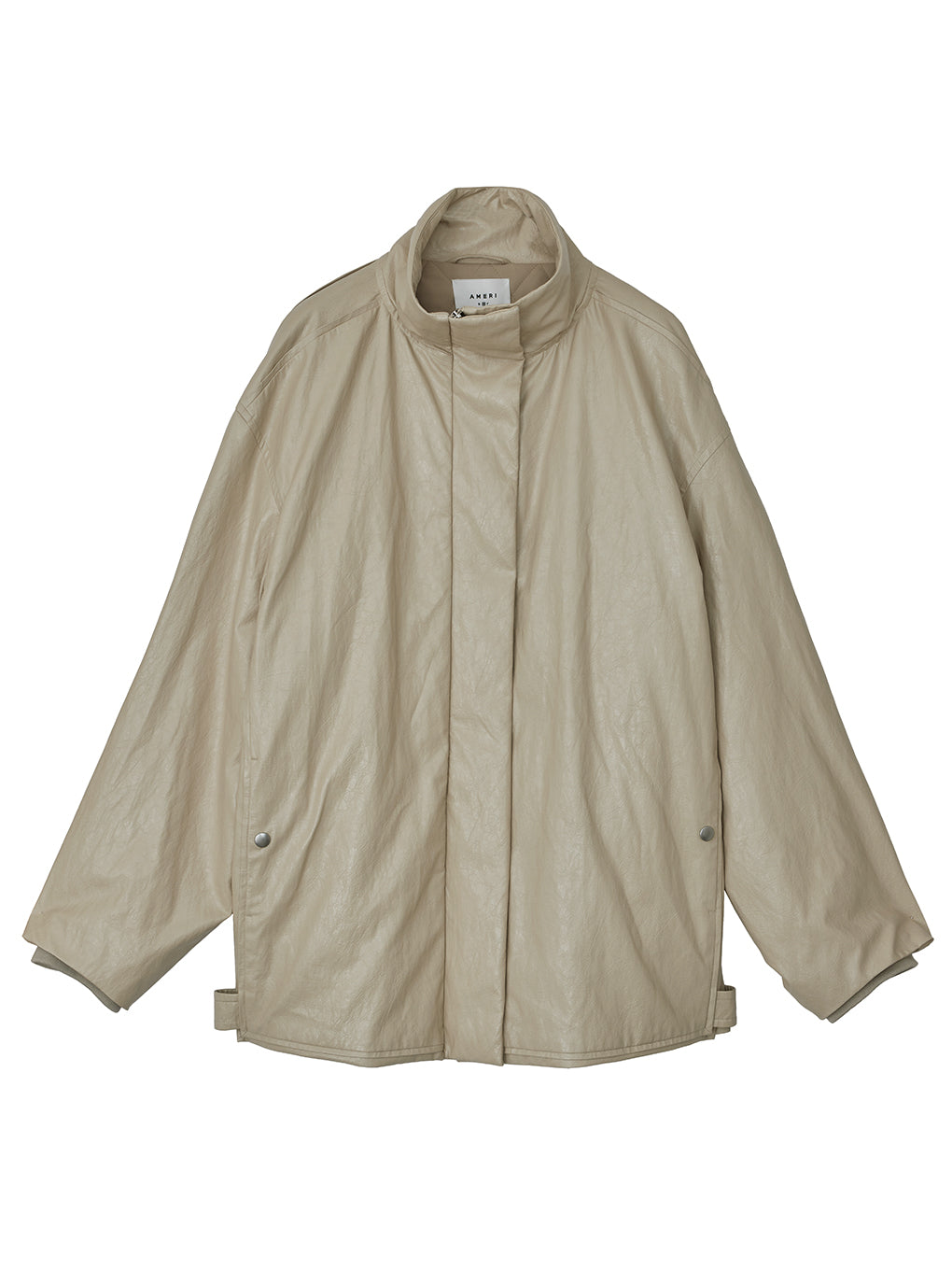 Ameri PASTING LIKE FAKE LEATHER JACKET S