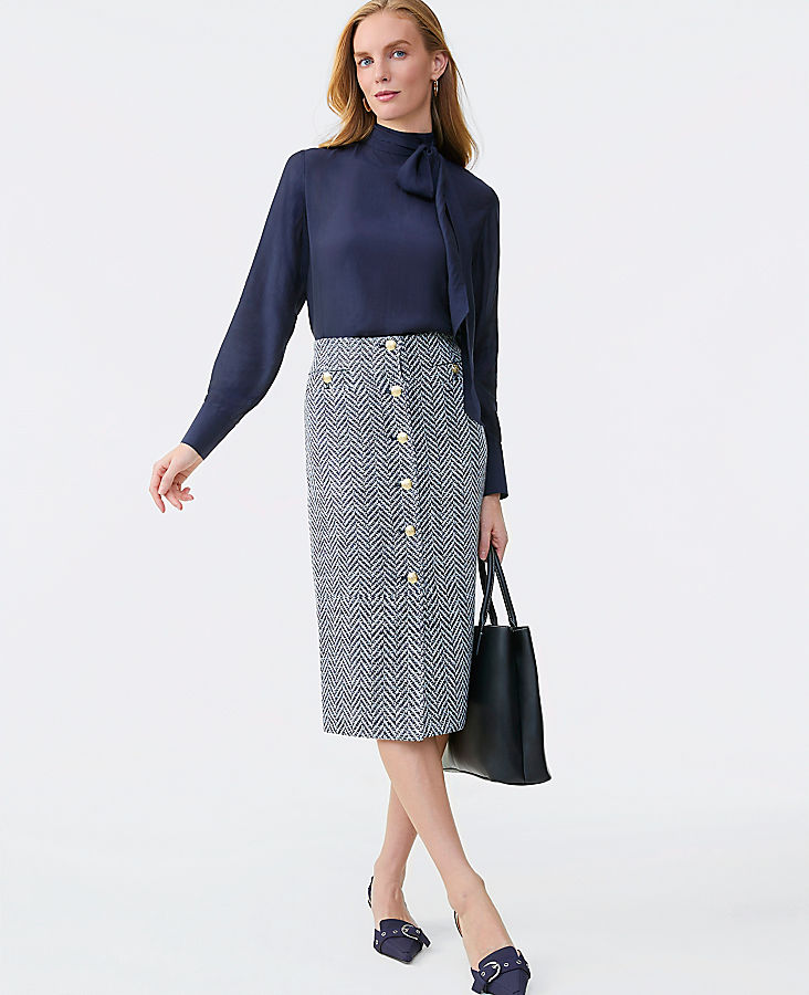 Petite Navy Pencil Skirts | Ann Taylor