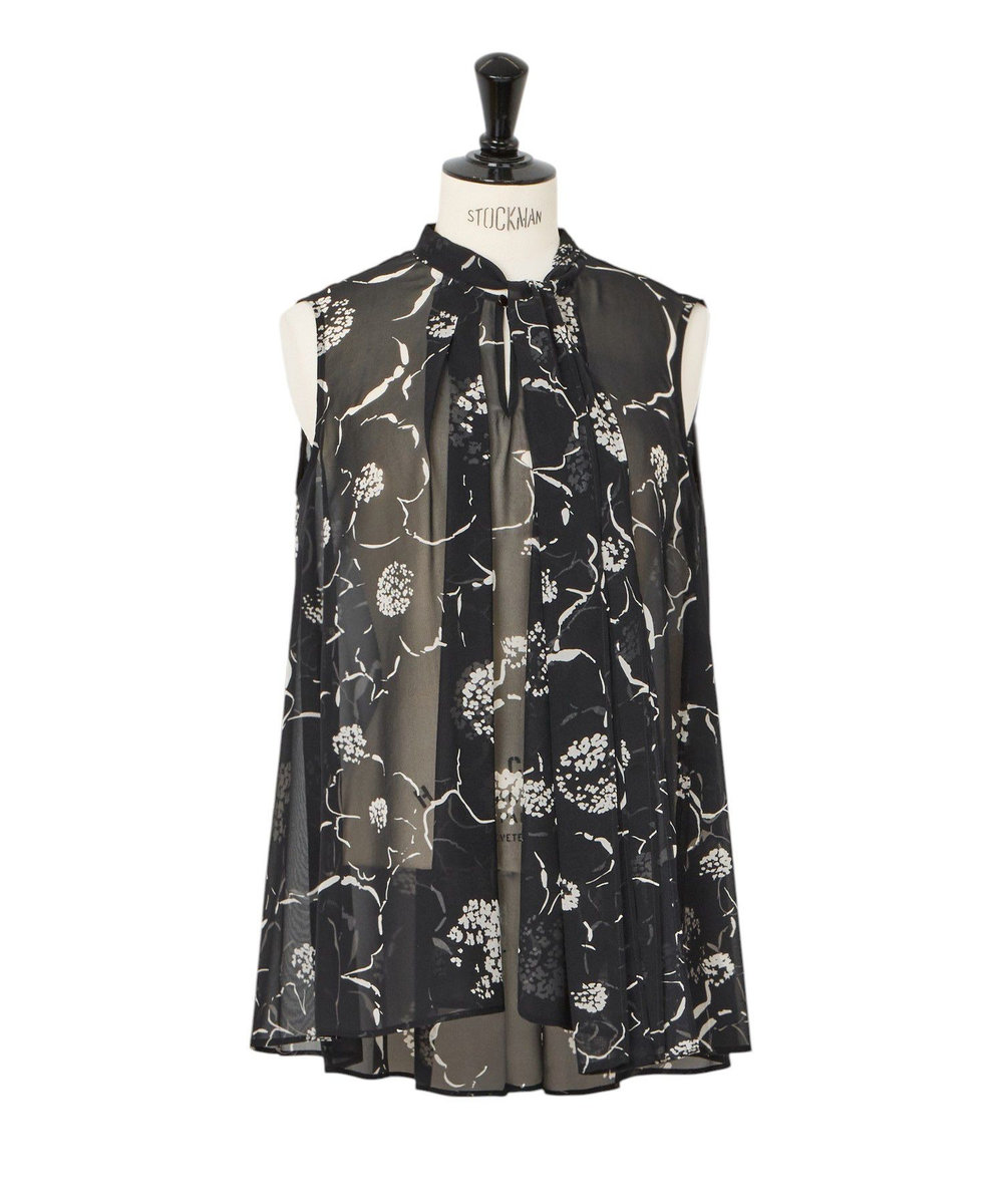 アウトラインフラワープリントタイ ブラウス|ANAYI OFFICIAL ONLINE