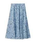 セットアップ対応商品】リーフカリグラフィープリントマチフレア