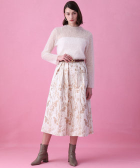 シルエットフラワージャガードタックスカート|ANAYI OFFICIAL ONLINE