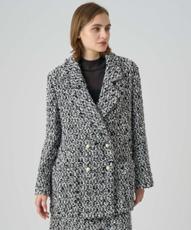 セットアップ対応商品】モノトーンリボンツイードコート|ANAYI