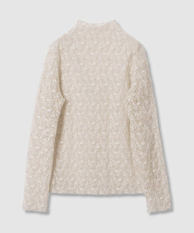 ストレッチレースモックネック プルオーバー|ANAYI OFFICIAL ONLINE