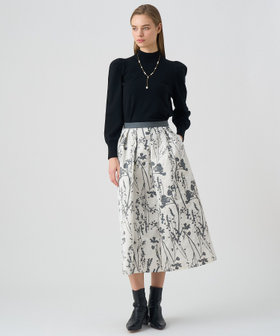 シルエットフラワージャガードタックスカート|ANAYI OFFICIAL ONLINE