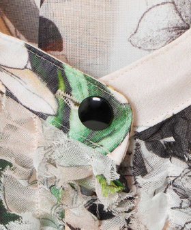 bouquet プリント ミニフリルブラウス|ANAYI OFFICIAL ONLINE STORE