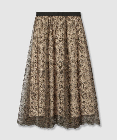 レースフラワーチュールギャザー スカート|ANAYI OFFICIAL ONLINE