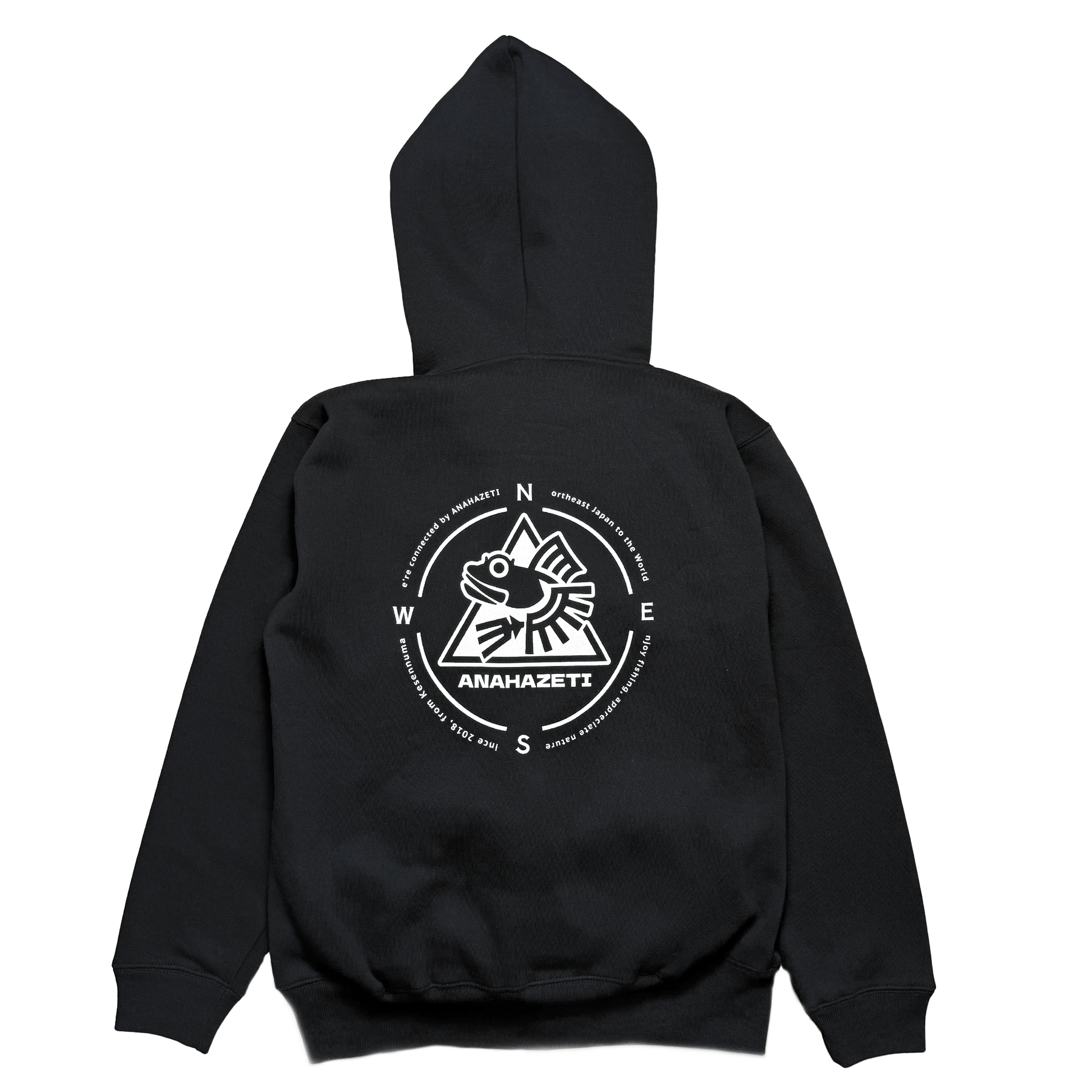 ジップアップパーカーブラック – Anahazeti