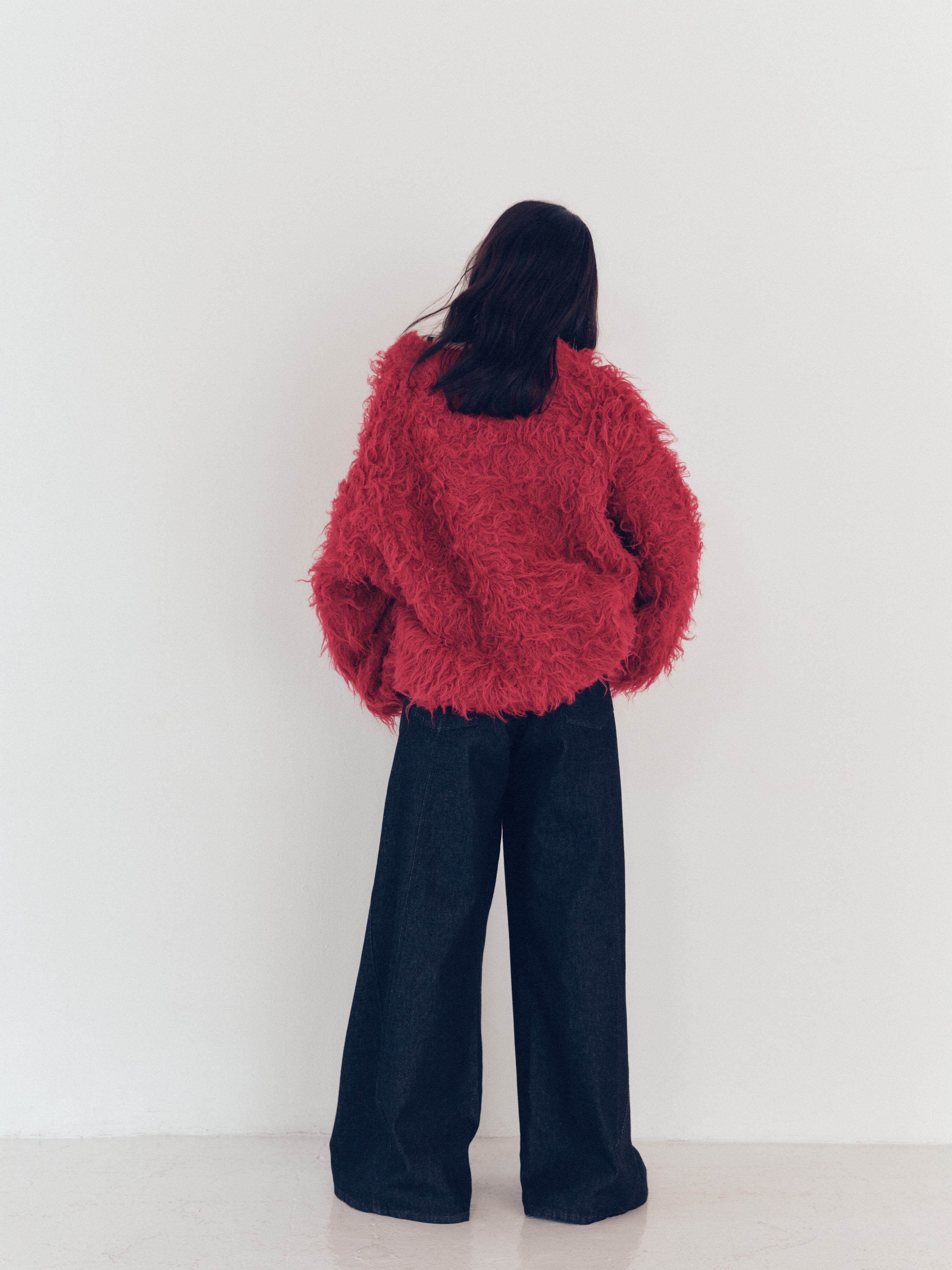 wide fringe denim pants – andequal