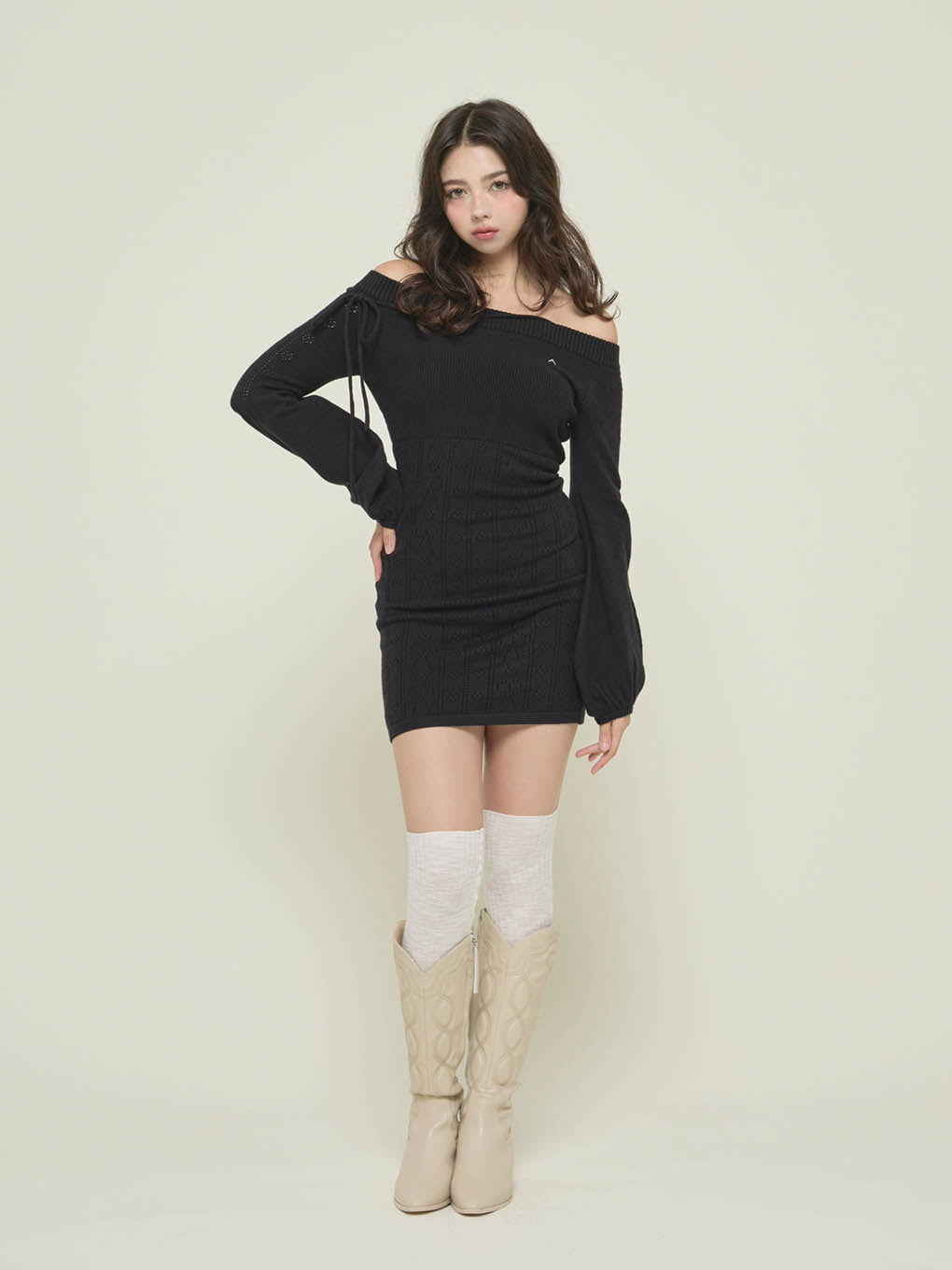ルームウェア・パジャマ andmary bebe Sugar knit ribbon dress