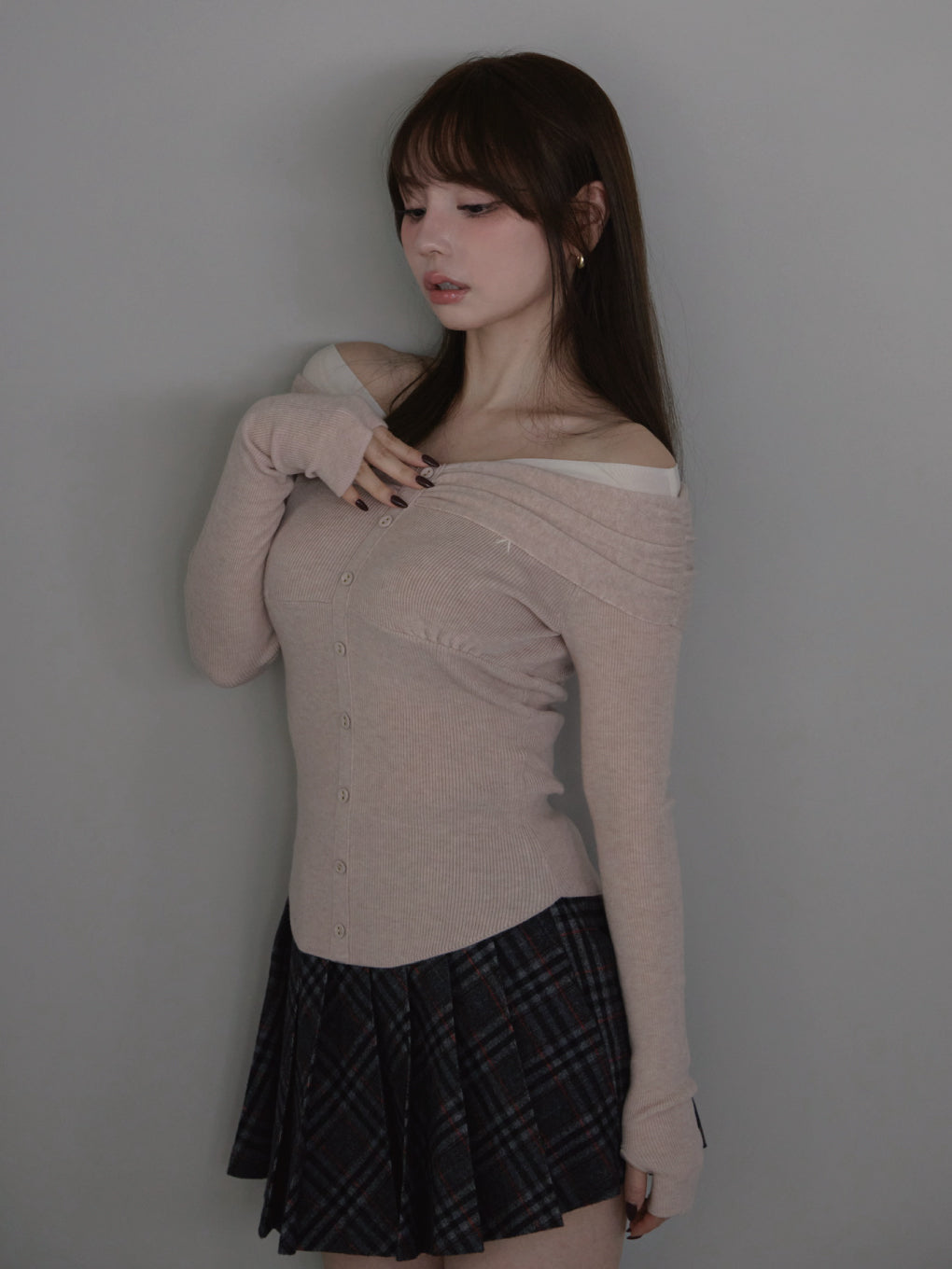 ANDMARY】Shannon tulle knit tops