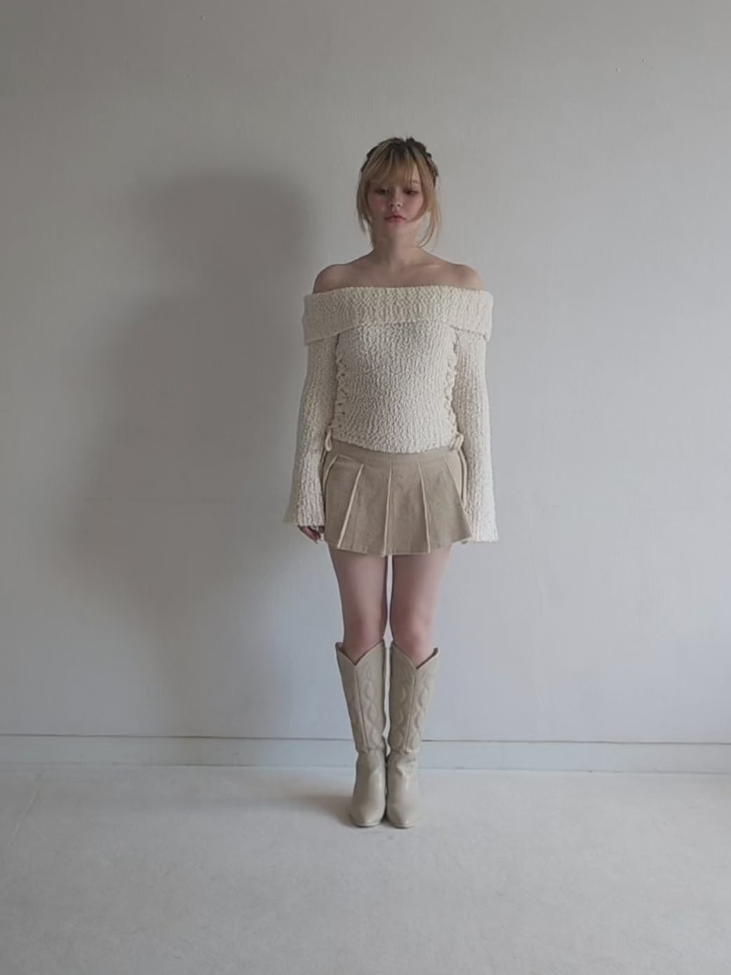 ANDMARY】Gia lace up knit