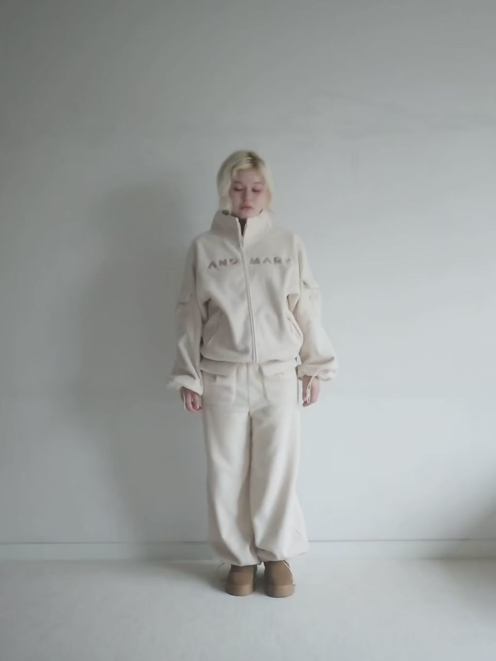 ANDMARY】Mary logo fleece jacket