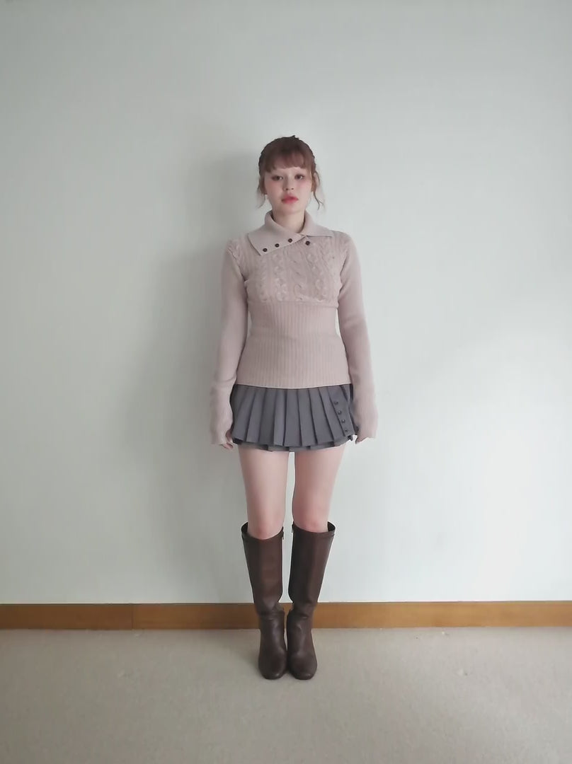 ANDMARY】Roxy turtle knit tops