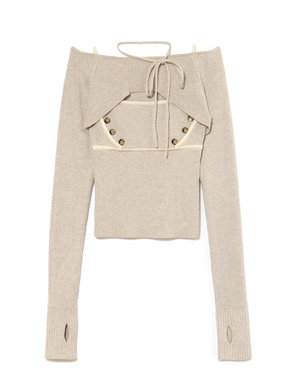 ANDMARY】Elf button knit tops