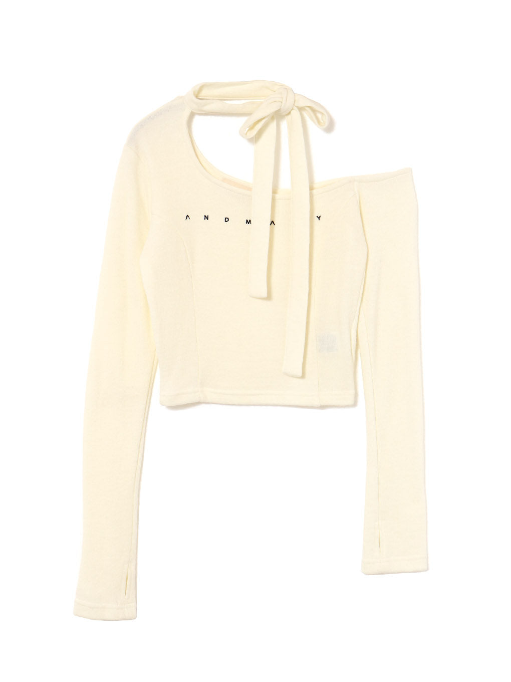 ANDMARY】Nana ribbon oneshoulder tops