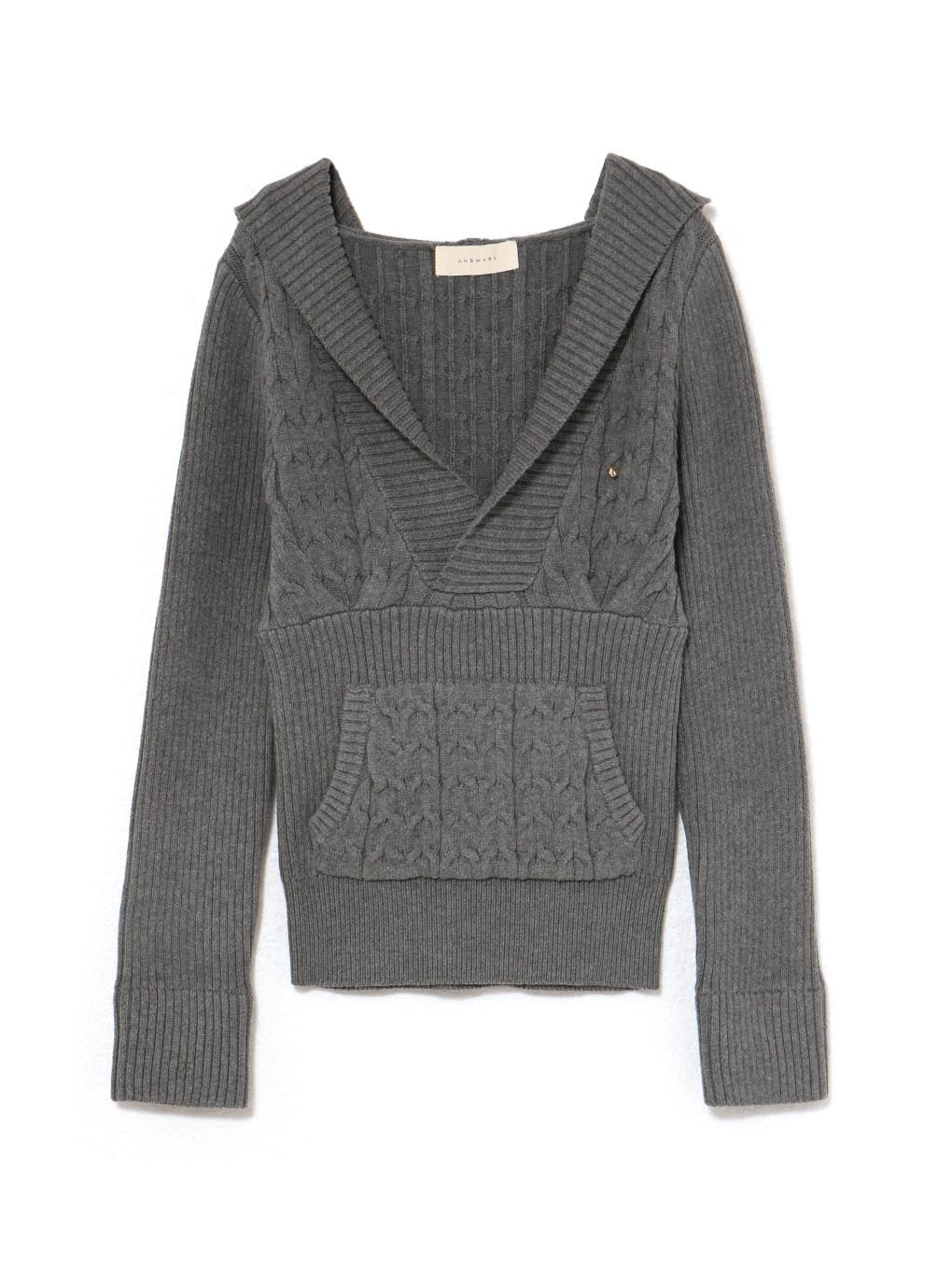 ANDMARY】Taylor hoodie knit tops