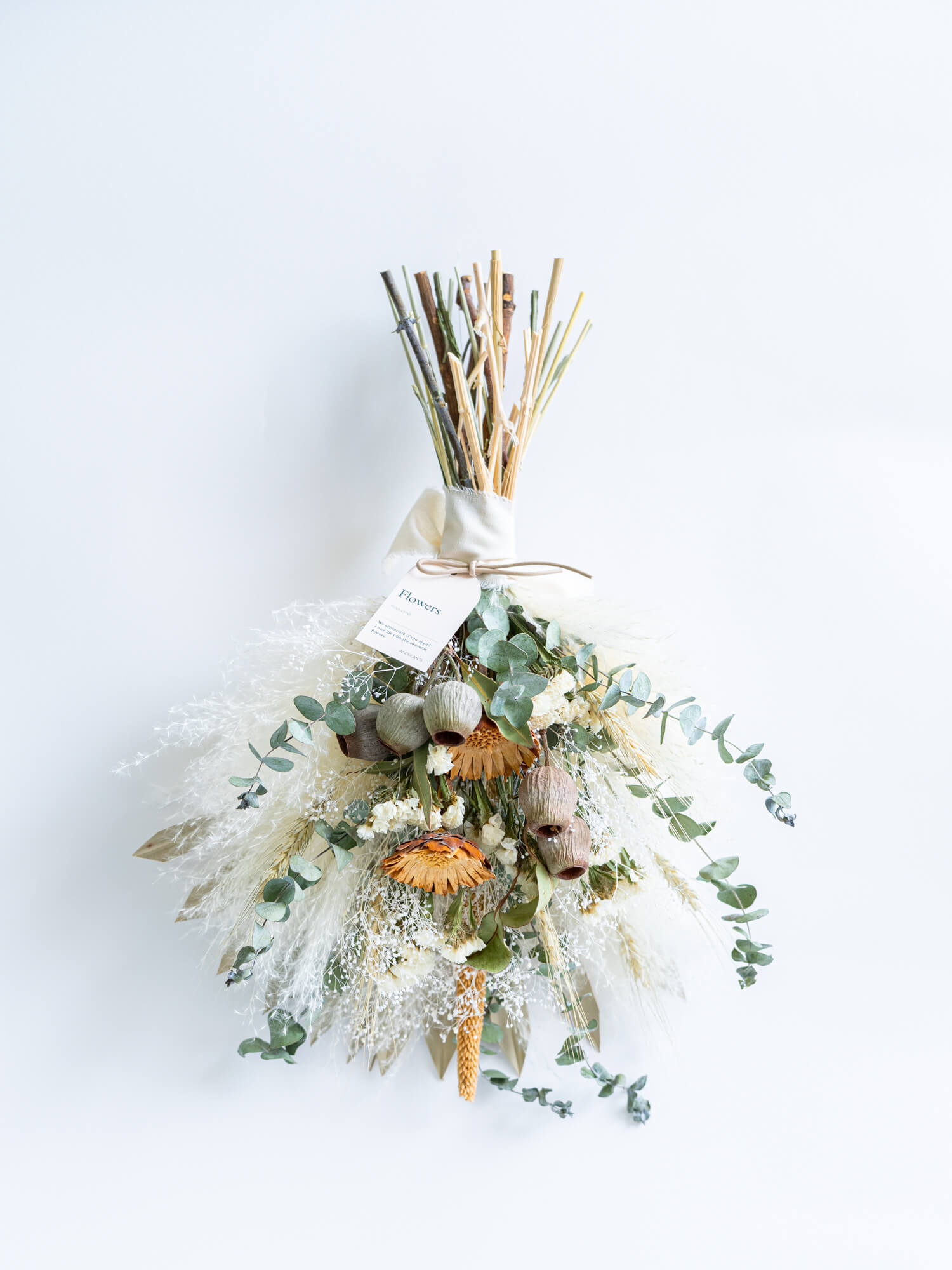 壁に掛ける】ドライフラワーのスワッグ - グリーン - | お花の通販AND