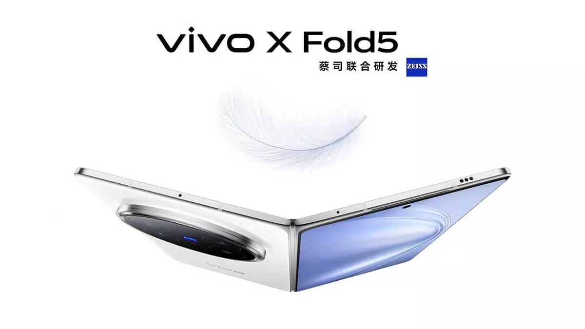 vivo X Fold5発表：6000mAhバッテリーで重さ217g、防水防塵の