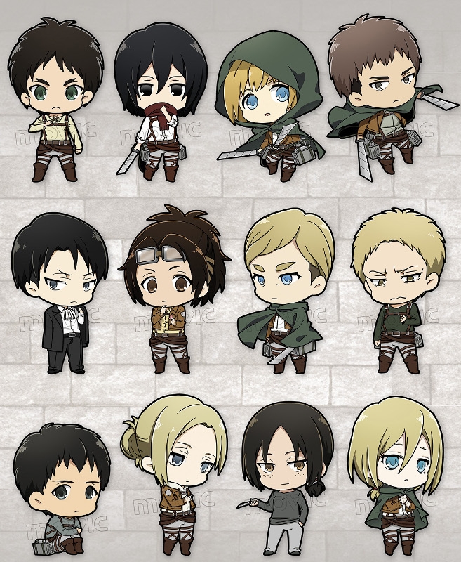 進撃の巨人】「キャラバッジコレクション」「ラバーストラップ